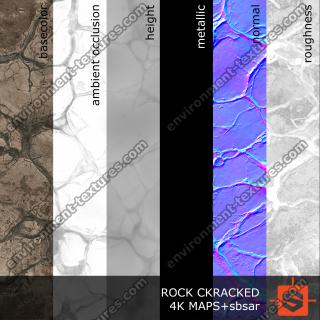PBR Texture of Rock Cracked